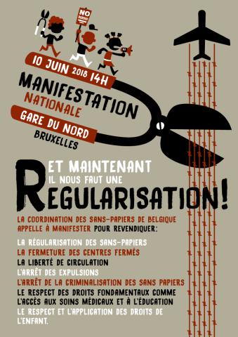 Manifestation nationale pour la régularisation des sans papiers