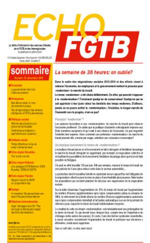 Echo FGTB n°10 - 2012