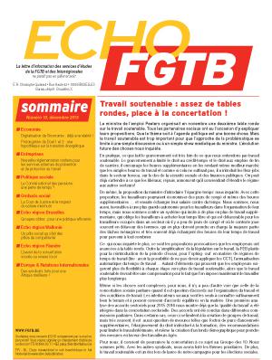 Echo FGTB n°10 | Décembre 2015